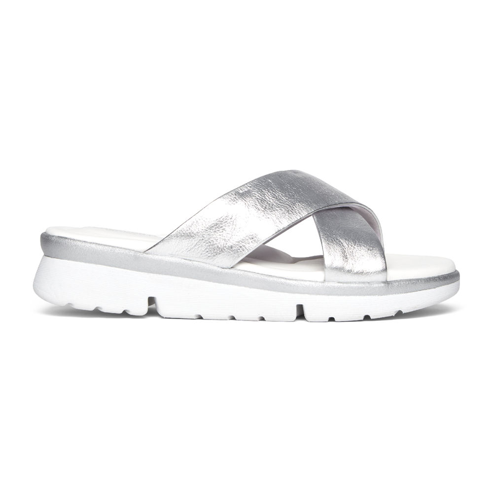 Rockport Singapore Womens Sandals - R-Evolution Silver - DS0452678